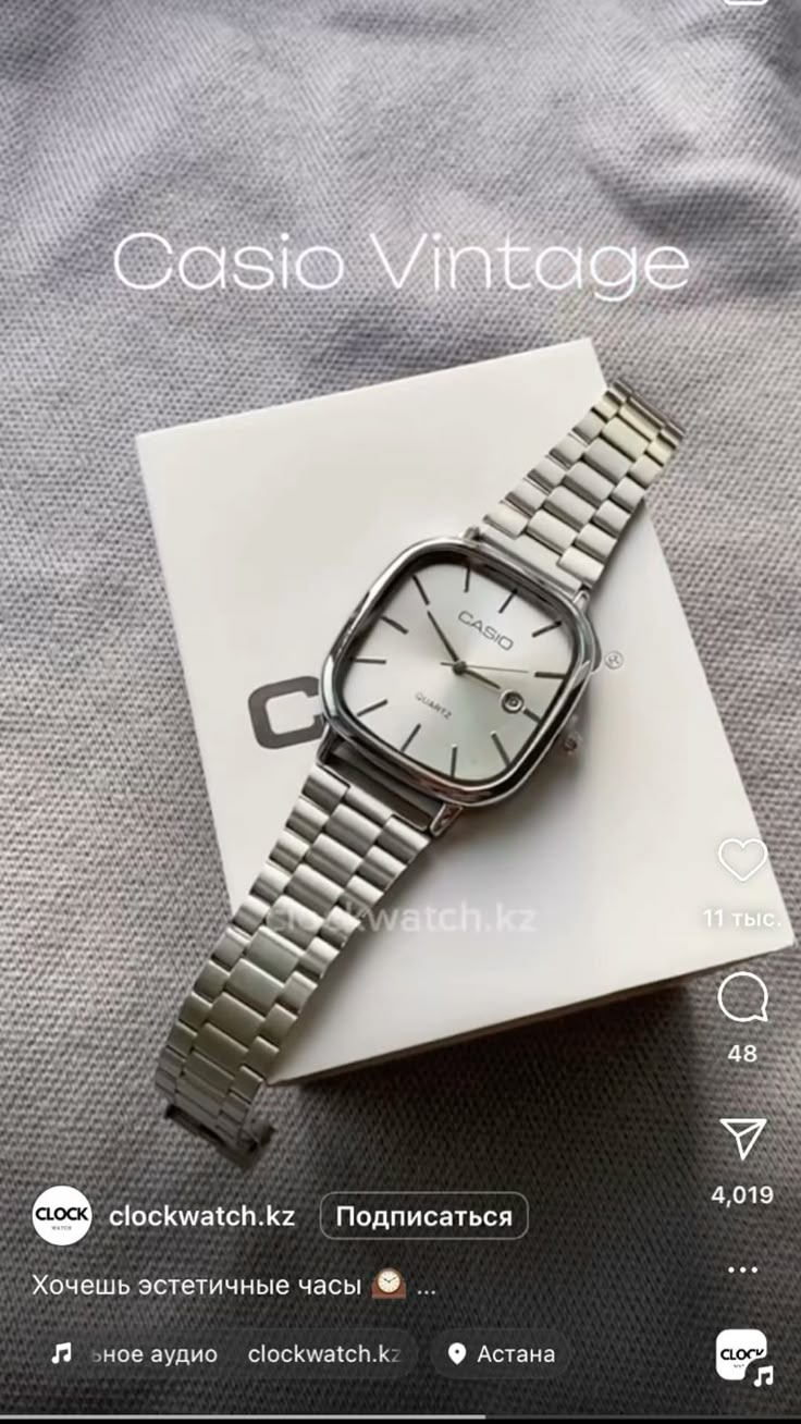 Casio Watch Silver + Silver
