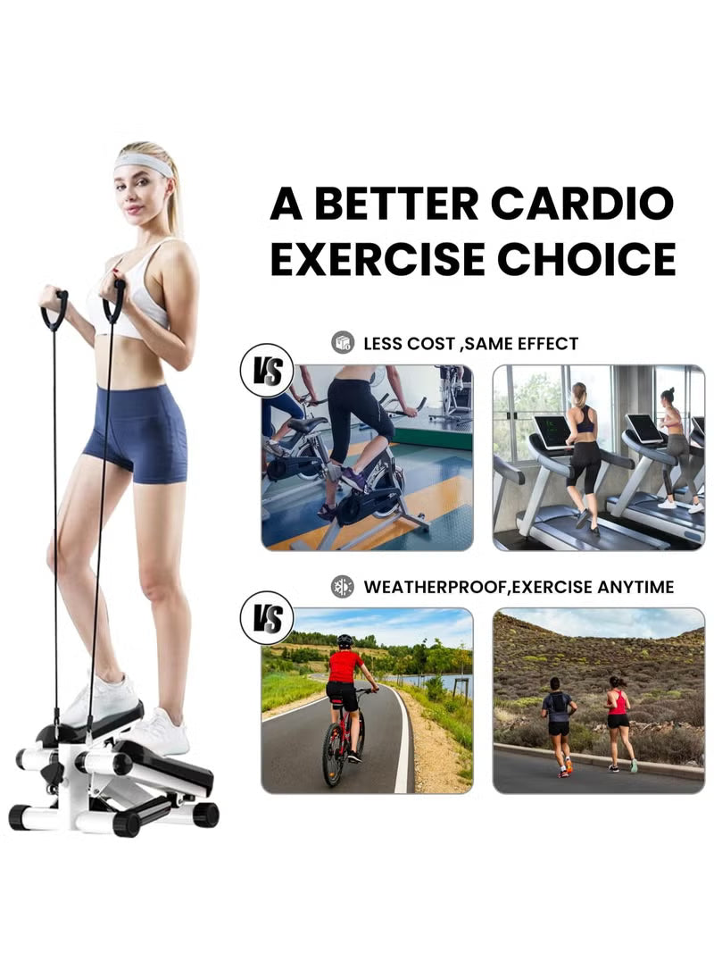 Smart Twist Stepper with Resistance Bands & LCD Display – Best for Home Workout & Winter Fitness