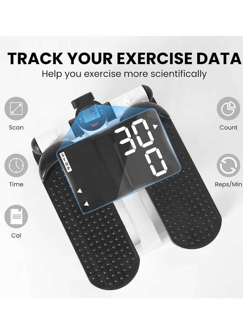 Smart Twist Stepper with Resistance Bands & LCD Display – Best for Home Workout & Winter Fitness