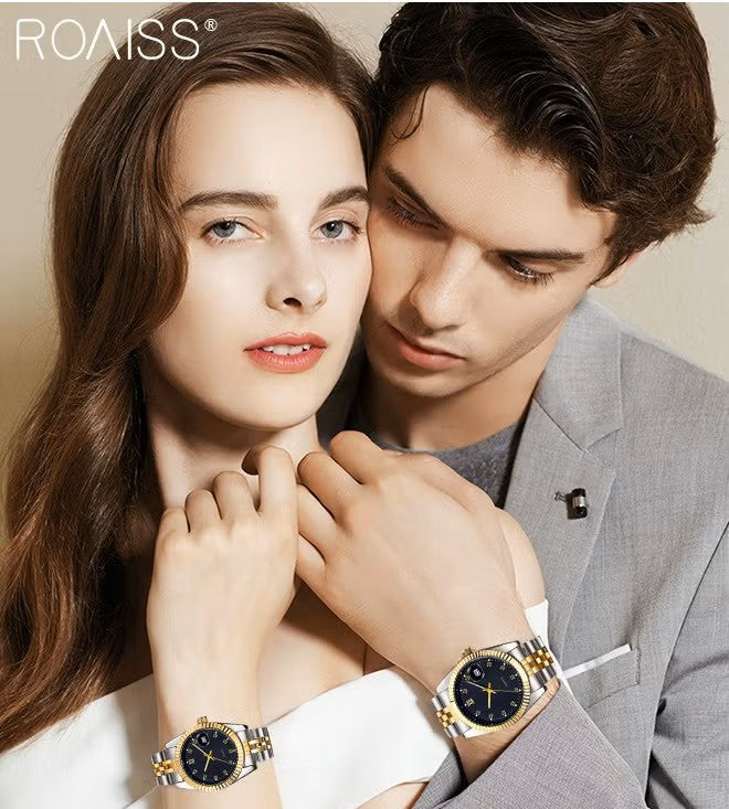 Premium Quartz Couple Watch Set