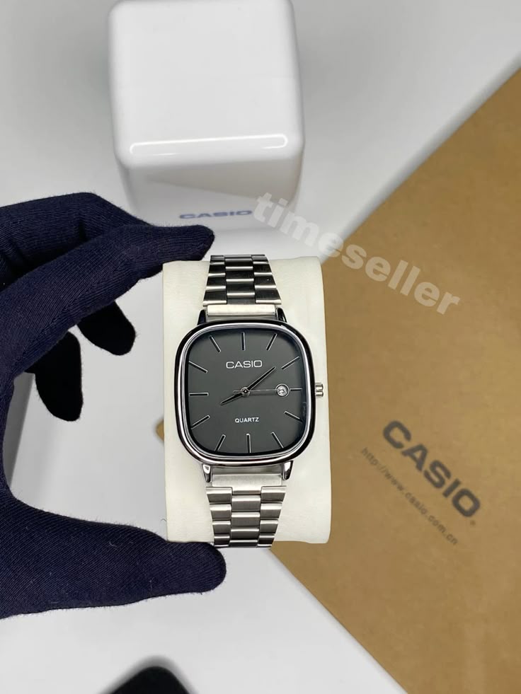 Casio Watch Silver + Black