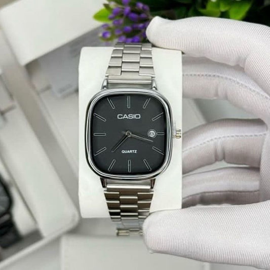 Casio Watch Silver + Black